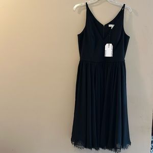 NWT, dress the population ‘Alicia’ plunging sleeveless fit and flare, size L
